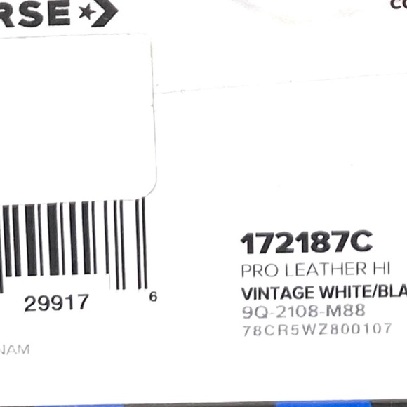 Converse Pro Leather All Star High Top White Leather Men’s Sneakers Size 172187C - Picture 8 of 9